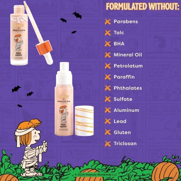Profusion X Peanuts Magic Mummy Illuminating Face Primer & Setting Spray - Picture 5 of 10